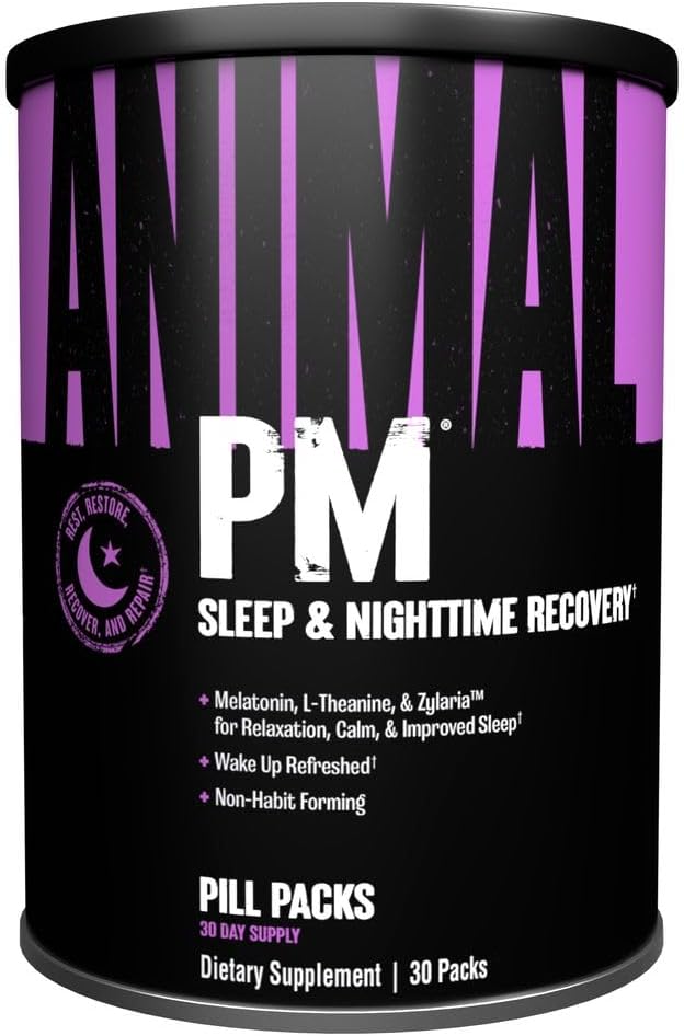 Animal PM - Sleep Aid for Adults Non-Habit Forming Relaxation Enhancer and Mood Support with...