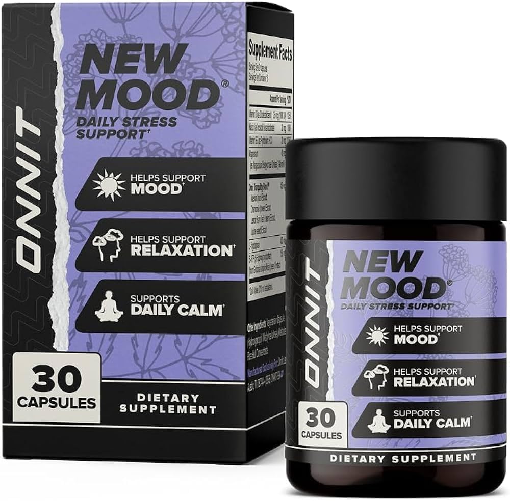 Onnit New Mood - Daily Stress Support, Helps Support Mood, Relaxation & Daily Calm...