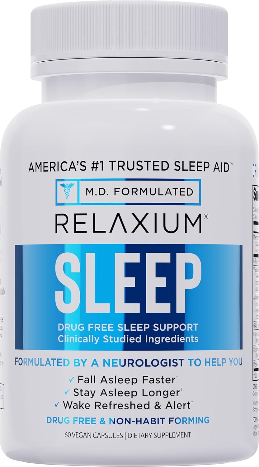 Relaxium Sleep Aid for Adults - Melatonin 5mg with Magnesium Glycinate, Valerest & Ashwagandha...