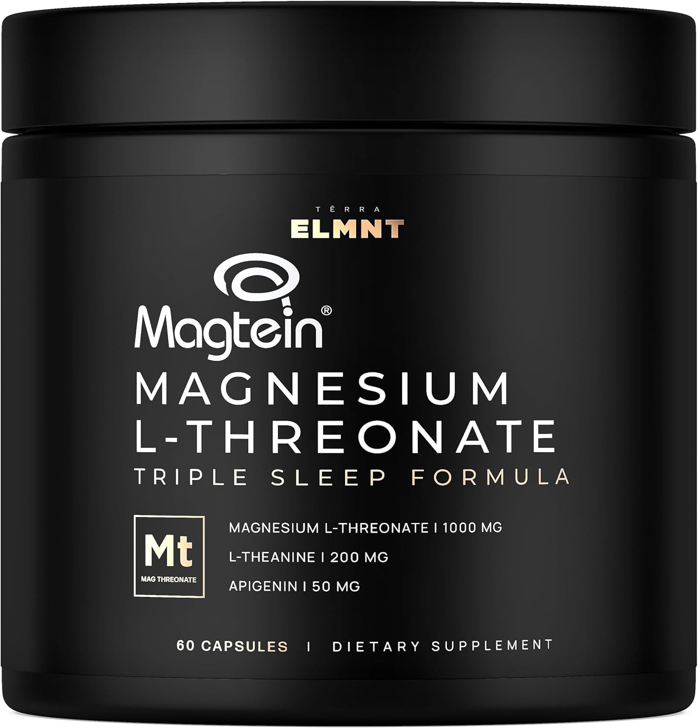 Terra ELMNT Magtein Magnesium L-Threonate Triple Sleep Formula w. L-Theanine & Apigenin...